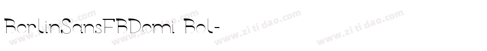 BerlinSansFBDemi Bol字体转换